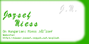 jozsef miess business card